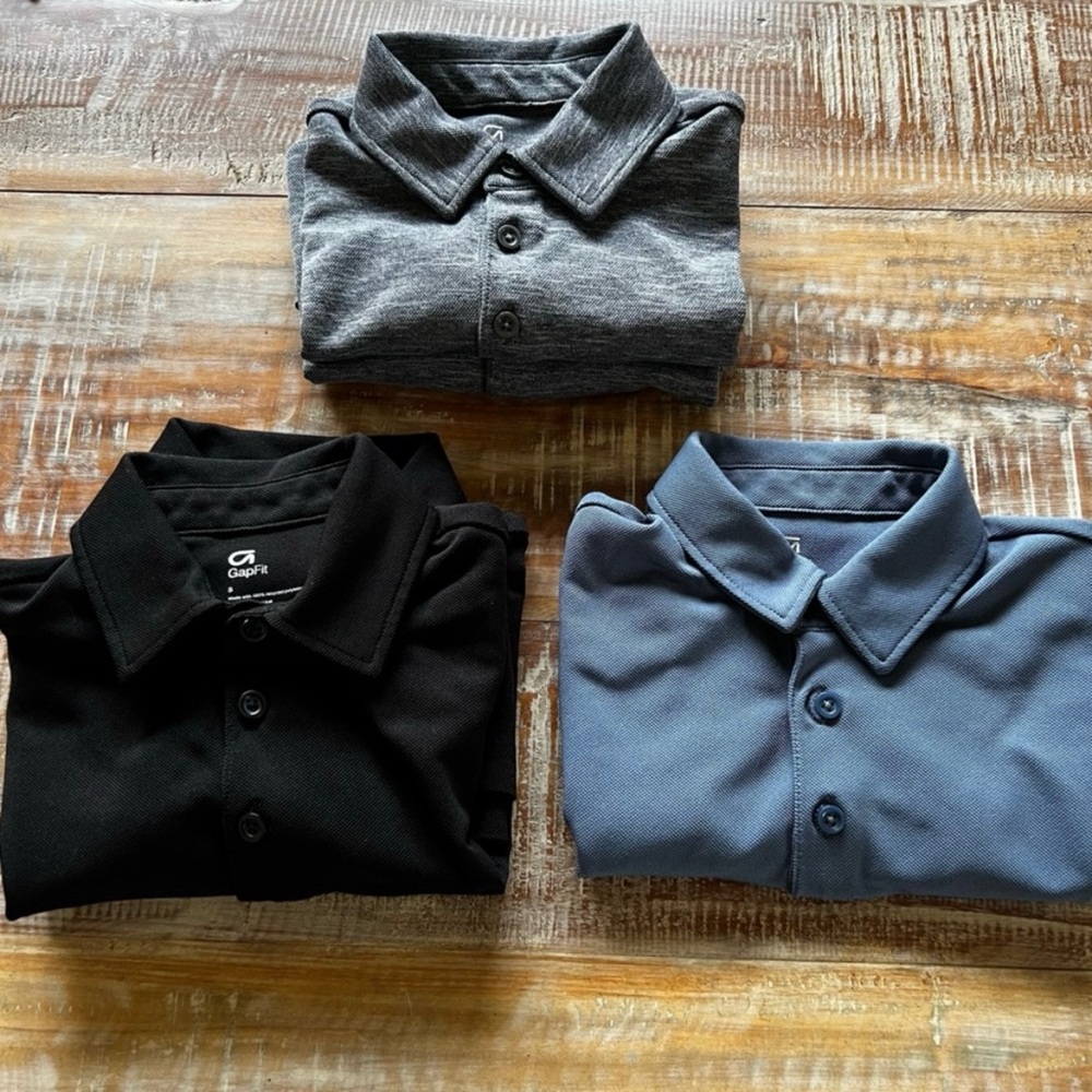 Gap boys Polo Shirt Set - Black, Gray, and Blue